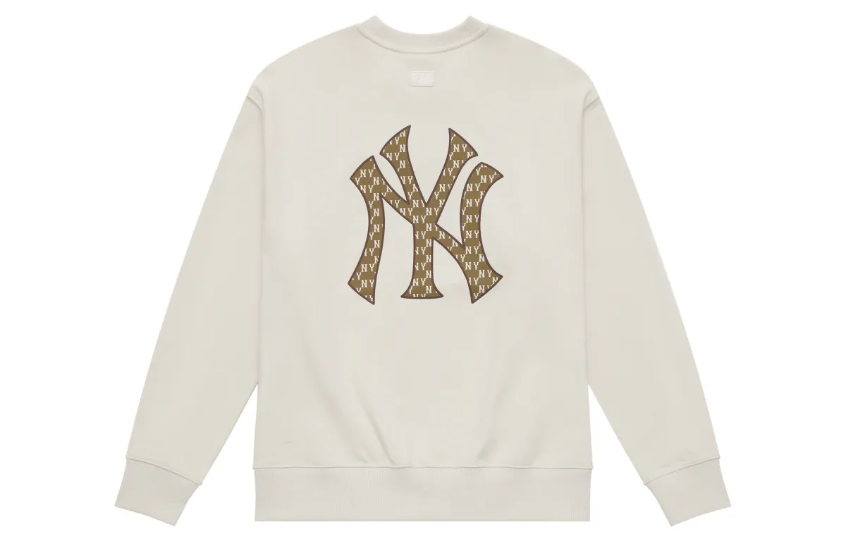 MLB MONOGRAM Crew Neck Sweatshirt Unisex Cream
