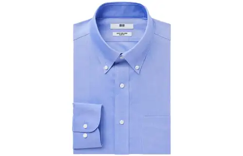 UNIQLO Shirts Men's Lake Blue 64 Pointed Collar Moderate Other