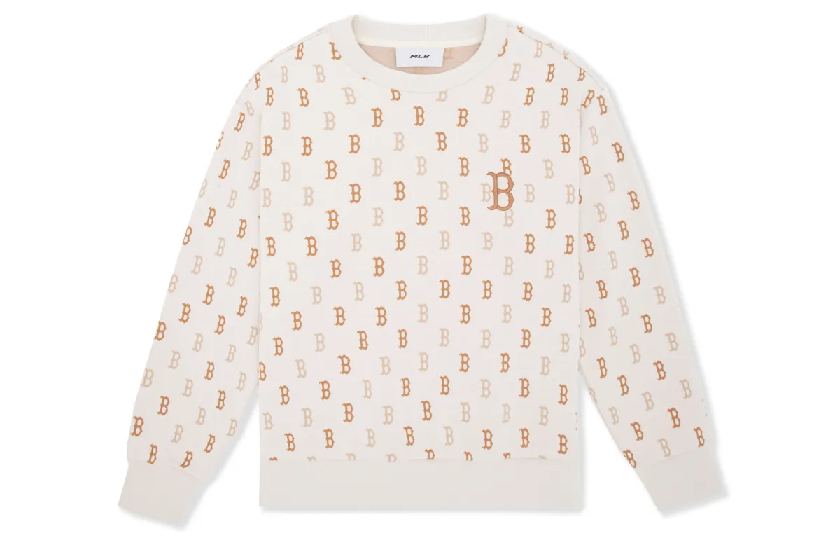 MLB MONOGRAM Collection Boston Red Sox 24FW Sweatshirt Unisex Dark Cream