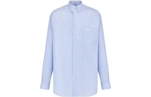 DIOR Shirts Men's Blue Pointed Collar Moderate Other