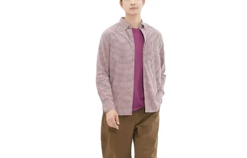 UNIQLO Shirts Unisex Maroon Square Collar Moderate Other