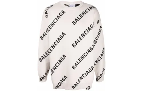 Balenciaga Sweaters Unisex White Crew Neck Moderate Other