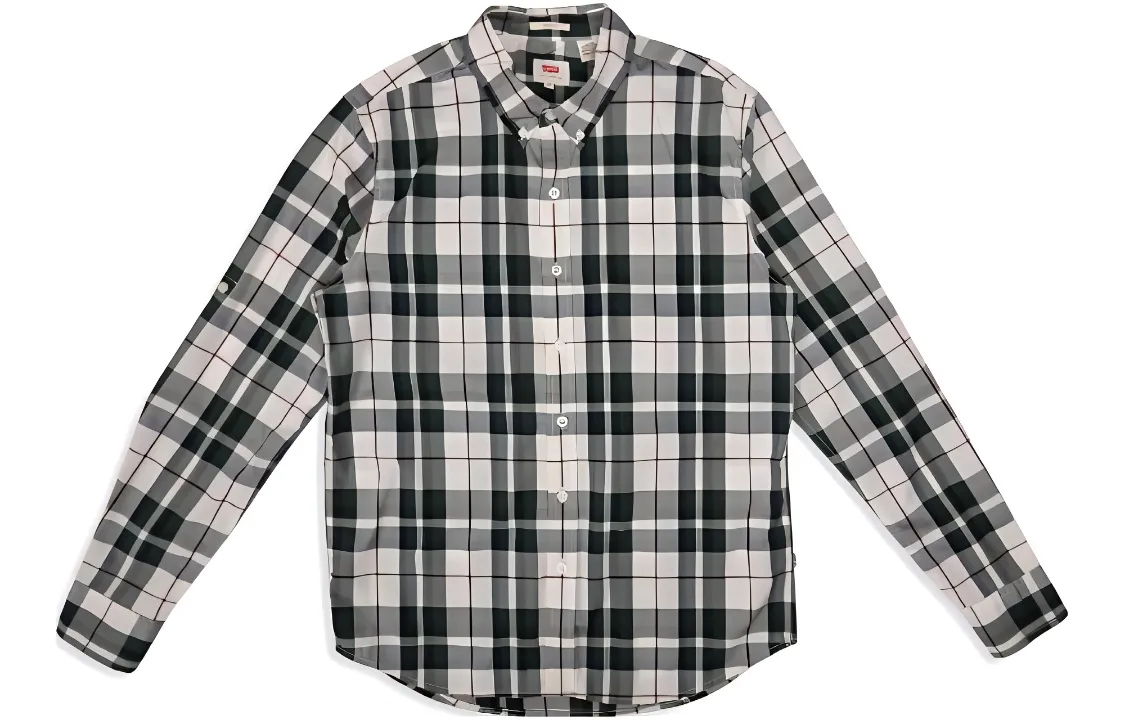 Levi's Shirts Men's Green Pointed Collar Moderate Shirt