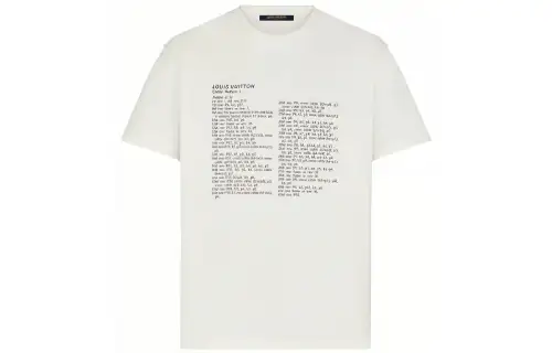 LOUIS VUITTON T Shirts Men's White Crew Neck Moderate Straight Fit