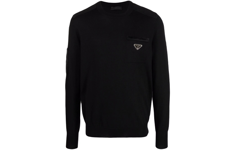 PRADA Re Nylon Logo Plaque Sweater