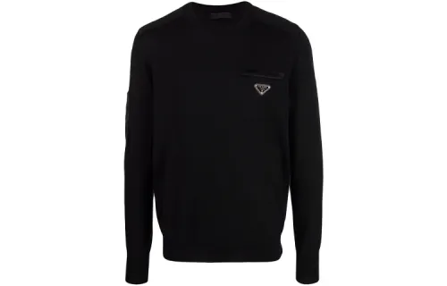 PRADA Re Nylon Logo Plaque Sweater