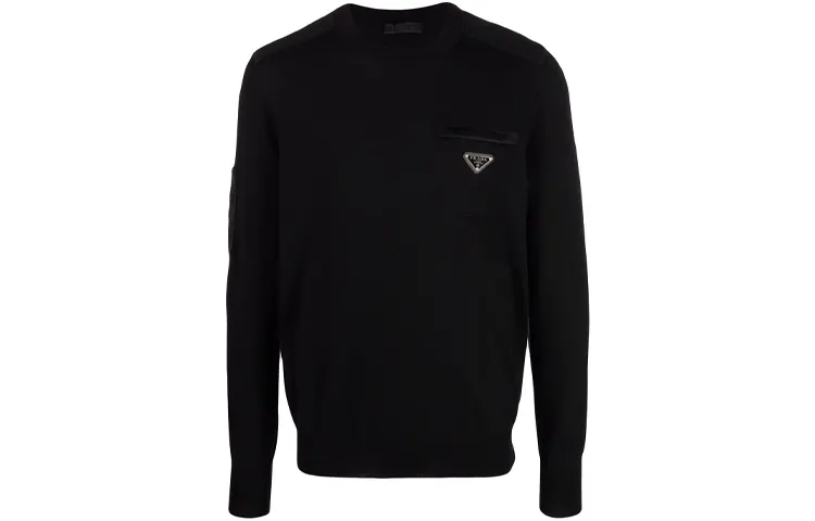 PRADA Re Nylon Logo Plaque Sweater
