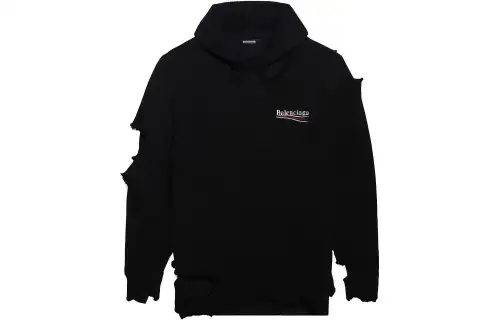 Balenciaga Political Campaign Destroyed Knit Hoodie