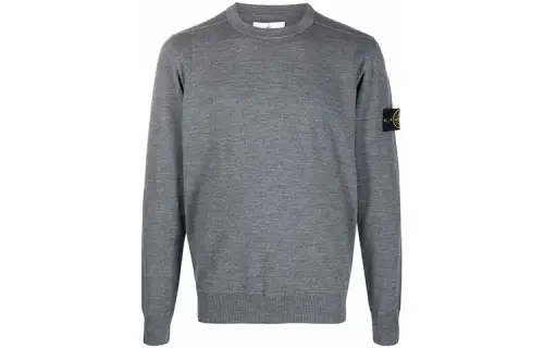 STONE ISLAND Sweaters Men's Gray Crew Neck Thin