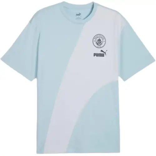 PUMA T Shirts Men's Silver Blue Crew Neck Moderate Other