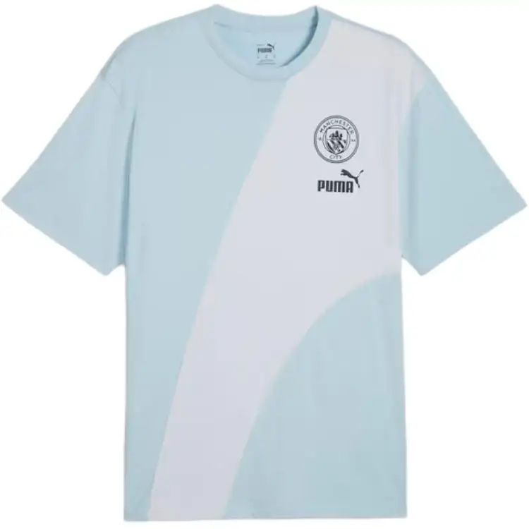 PUMA T Shirts Men's Silver Blue Crew Neck Moderate Other
