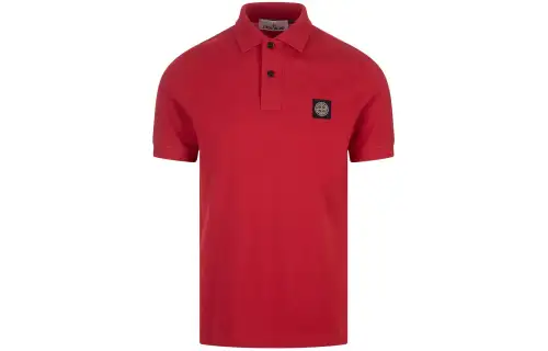 Stone Island Compass-motif piqué polo shirt