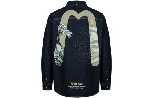 EVISU Denim Shirt Men's Denim Blue