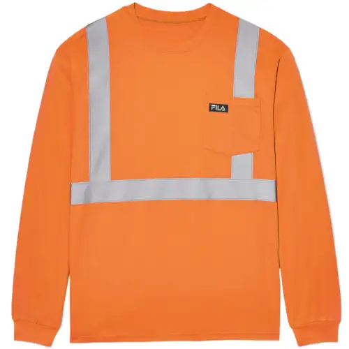 FILA Shirts Unisex Orange 801 Crew Neck Moderate