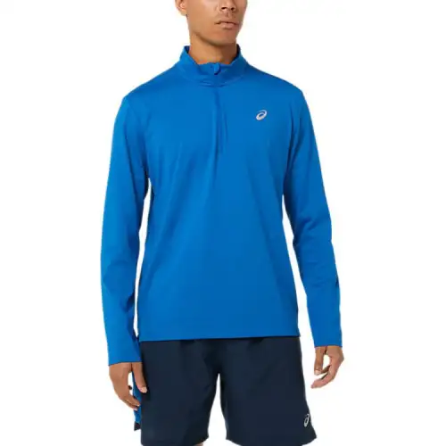 Asics READY SET HALF ZIP Shirt Men's Blue