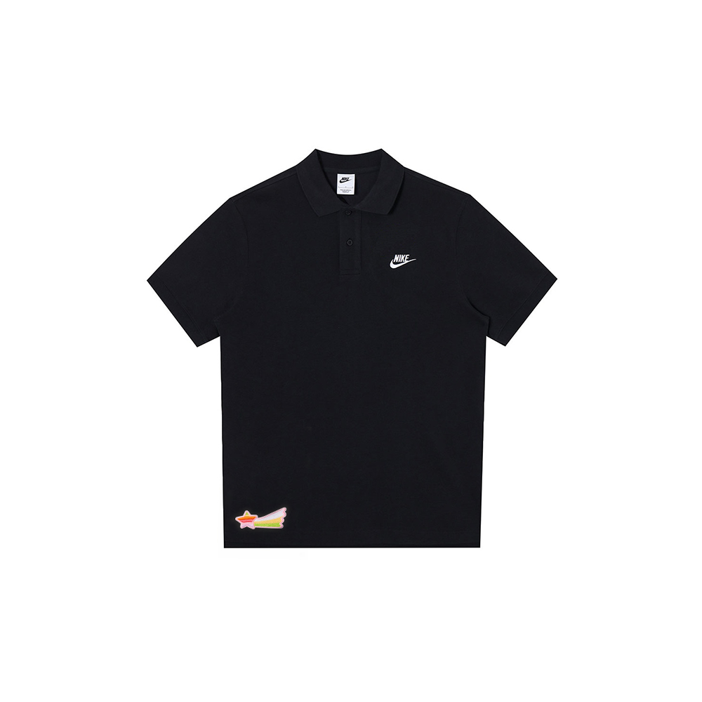 Nike, uniform, amber fresh black polo for leisure for men and women, custom-made, with short sleeve