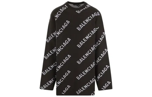 Balenciaga Allover Logo Crewneck