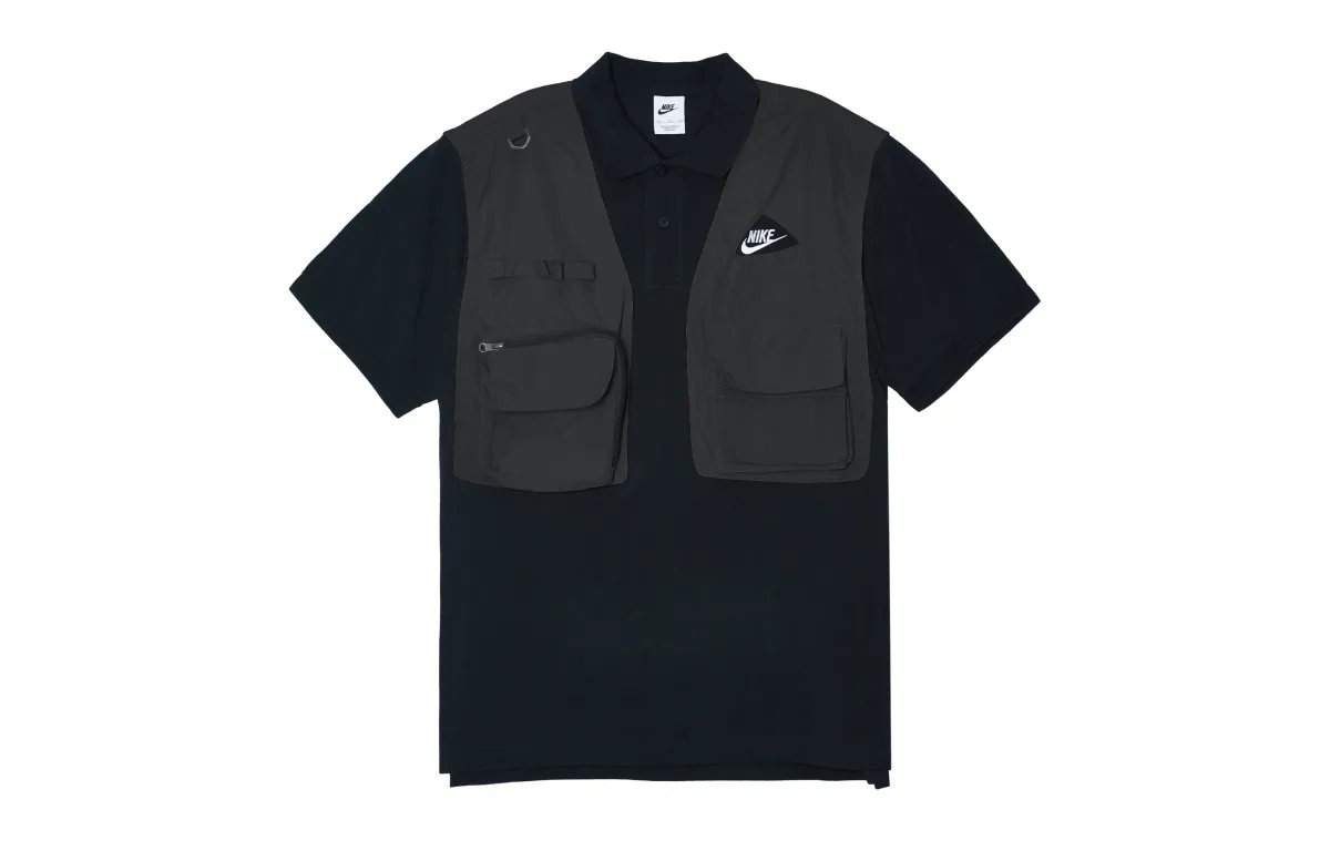 Nike Polo Shirt Men's Black Gray
