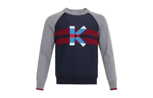 KENZO Knitwear Men's Marine Blue Multicolor