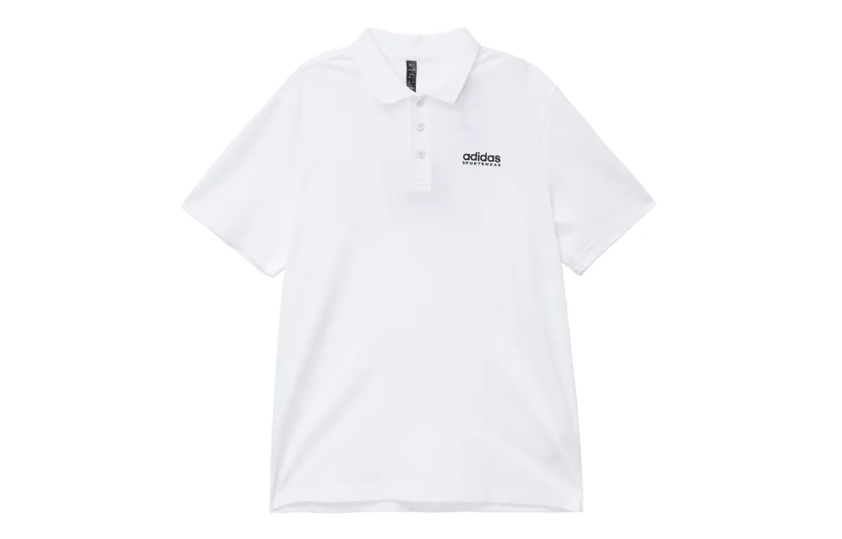 Adidas Polo Shirts Men's White Polo Collar Moderate Other