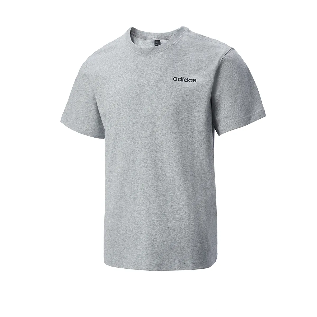 Adidas T-Shirts Men's Gray Crew Neck Moderate Straight Fit