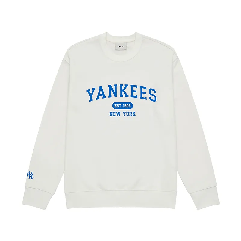 MLB Preppy Style Collection New York Yankees 24FW Sweatshirt Unisex Cream