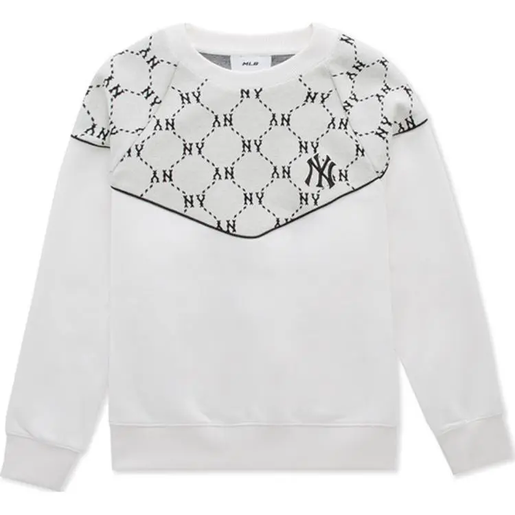 MLB New York Yankees Dia Monogram Sweatshirt Unisex Cream White
