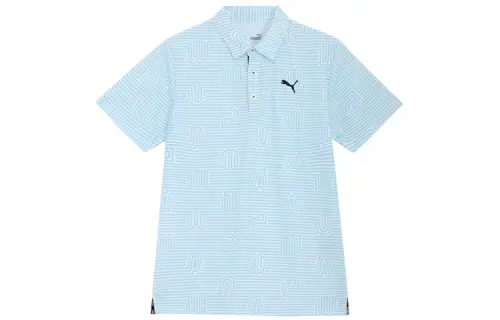 PUMA Golf Polo Shirts Men's Blue Polo Collar Moderate Other