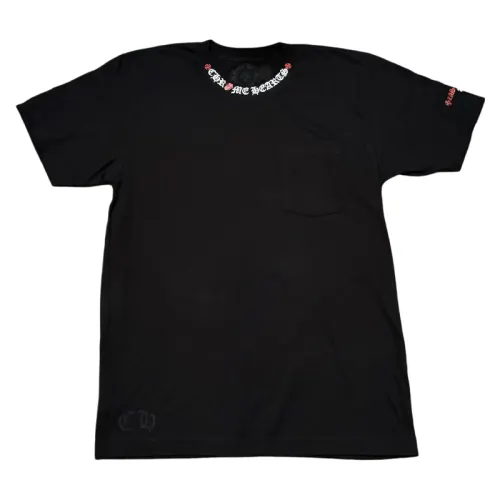 Chrome Hearts x GUNSHI Letter Print Crew Neck Short Sleeved SS24 T Shirt Men's Black