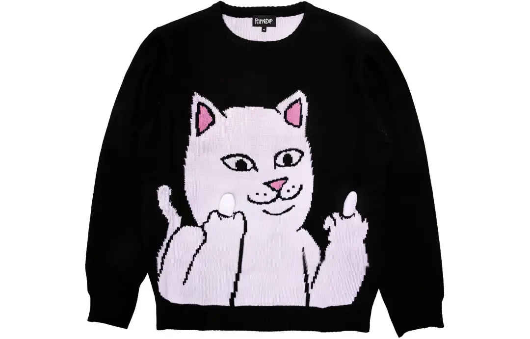 RIPNDIP Sweaters Unisex Black Crew Neck Moderate Other
