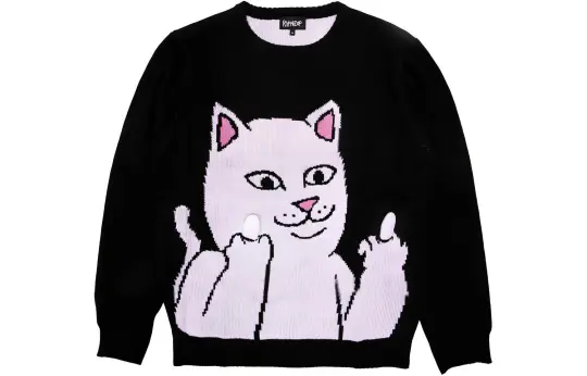 RIPNDIP Sweaters Unisex Black Crew Neck Moderate Other