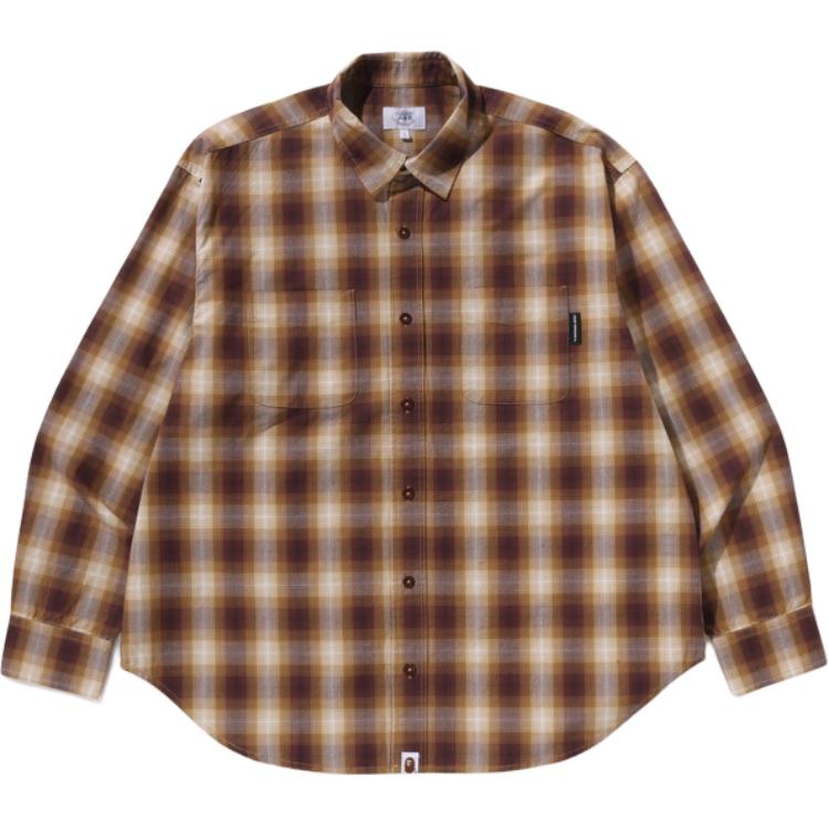 Мужская рубашка A BATHING APE с длинным рукавом (черная)