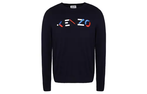 KENZO Letter Logo SS21 Sweater Men's Dark Blue