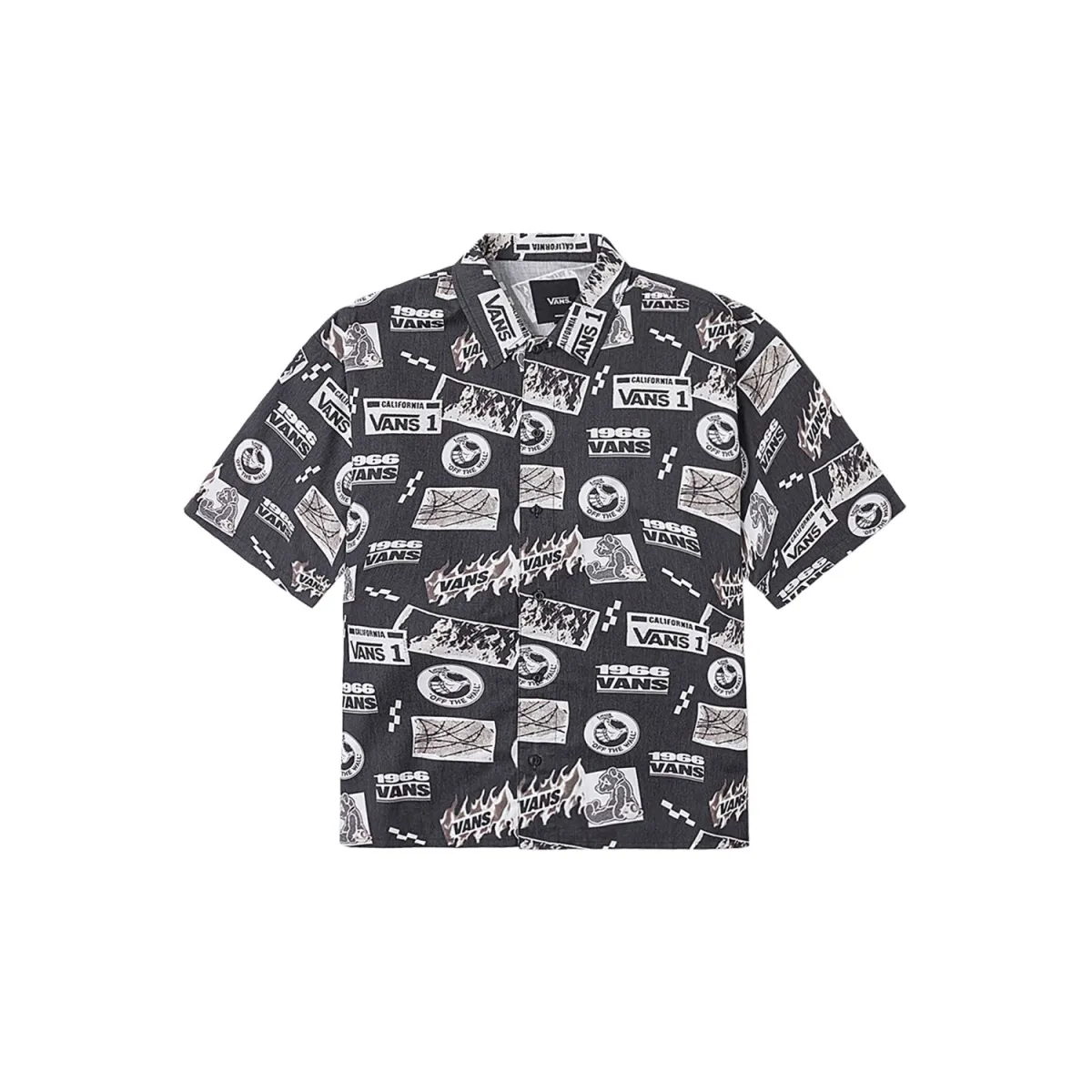 Vans Shirts Men's Black Lapel Moderate
