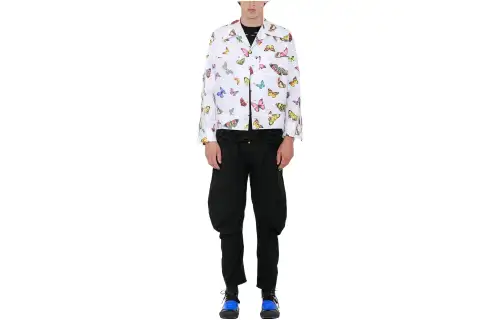 PALM ANGELS Shirts Men's White Lapel Moderate Other