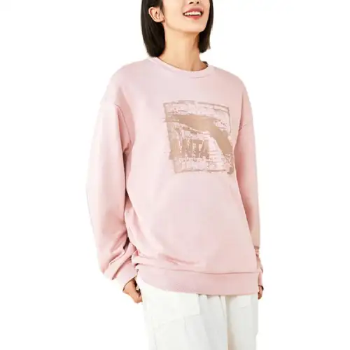 Anta Lifestyle Collection Sports Lifestyle Collection Sweatshirt Unisex Sulfur Mist Pink