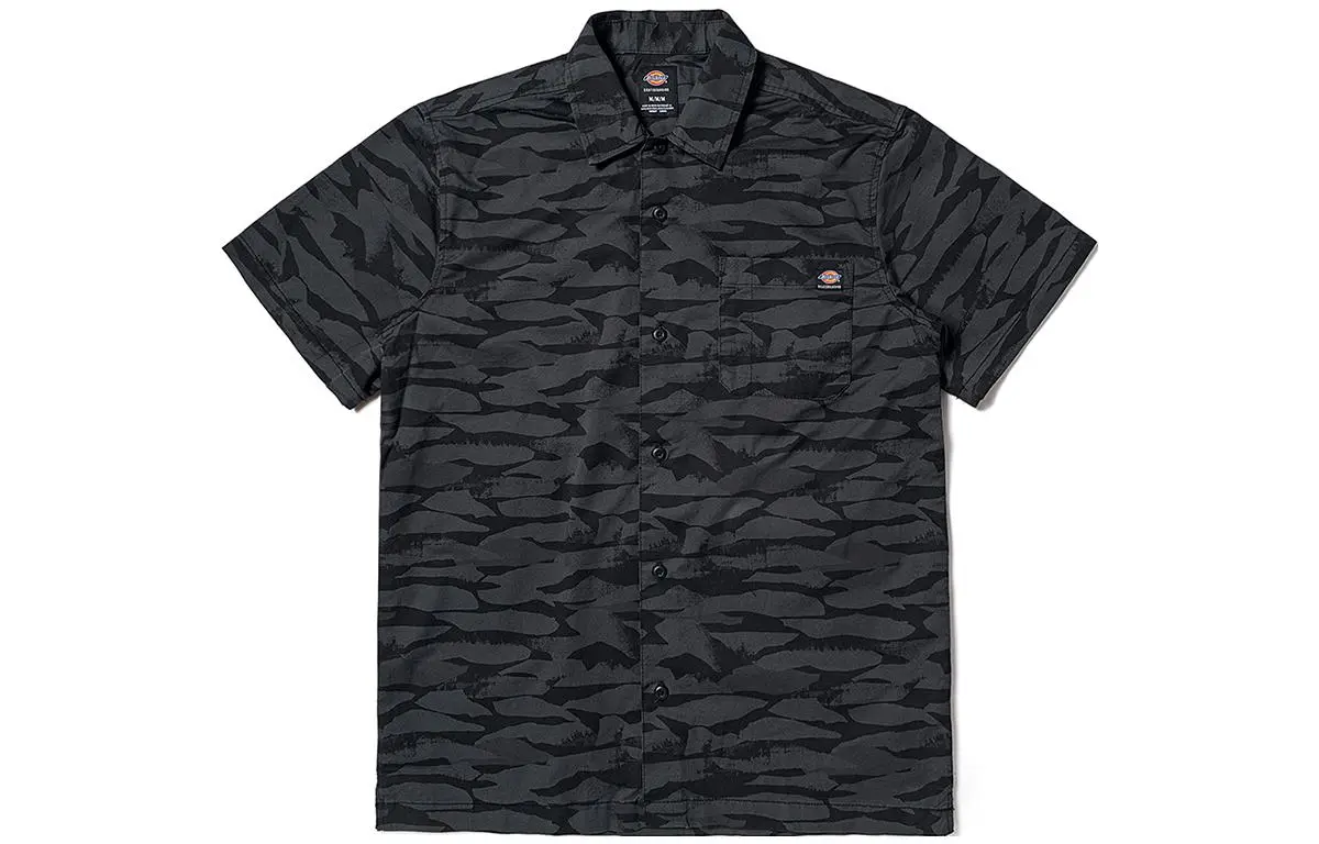 Dickies Shirts Men's Black Camouflage Moderate Other