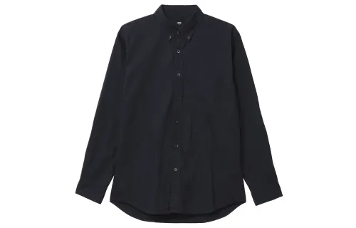 UNIQLO Shirts Unisex Navy Blue Pointed Collar Moderate Other