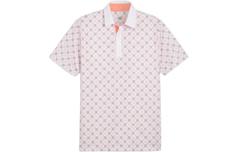PUMA Monogram Polo Shirt Men's Pink