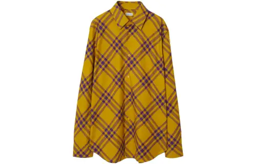 Burberry Shirts Men's Yellow Pointed Collar Moderate Other