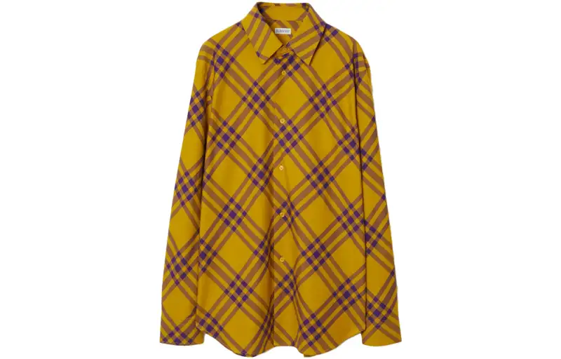 Burberry Shirts Men's Yellow Pointed Collar Moderate Other