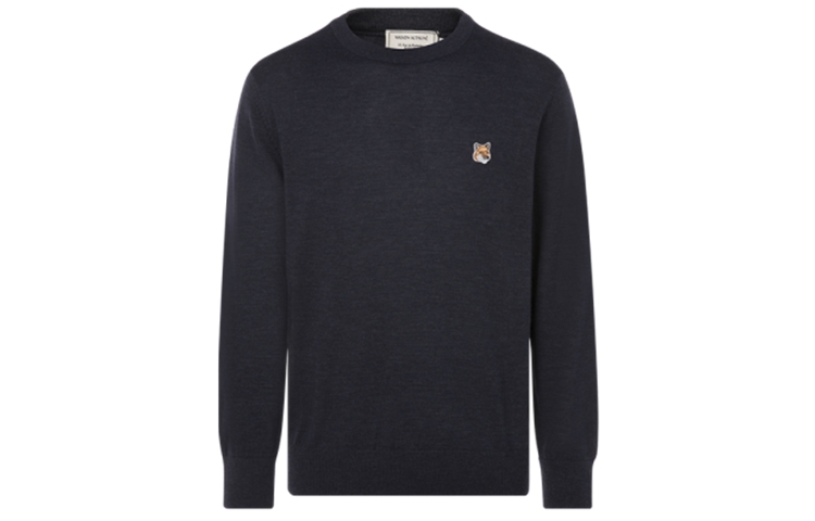 Мужской свитер Maison Kitsune Fox Logo (темно-синий)