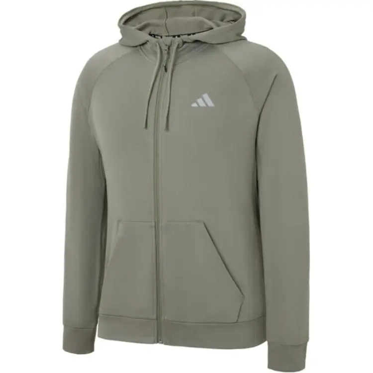 Adidas Game And Go Big Logo 3 Stripes Full Zip Hoodie