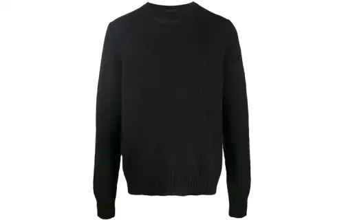 PRADA Sweaters Men's Black Crew Neck Moderate