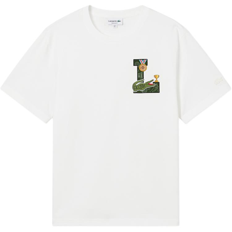 Мужская футболка LACOSTE T-shirt (молочная)