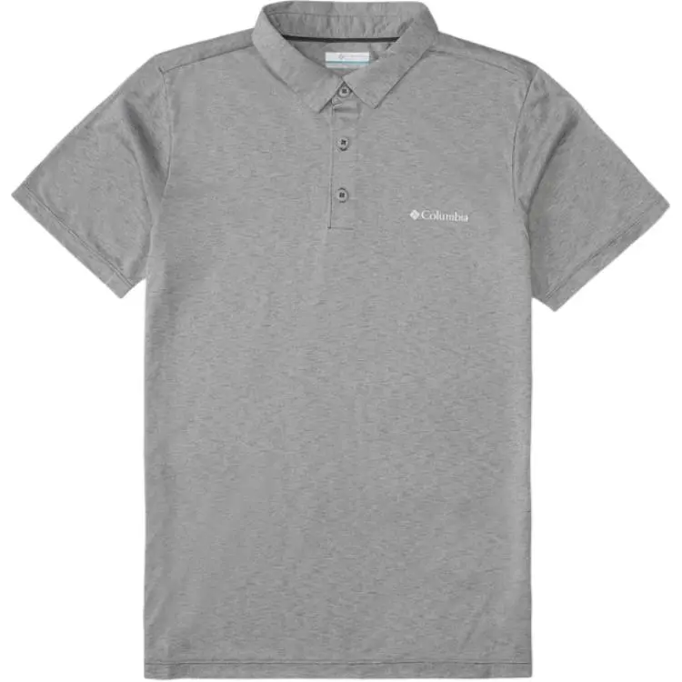 Columbia Polo Shirts Men's Gray Lapel Moderate Straight Fit
