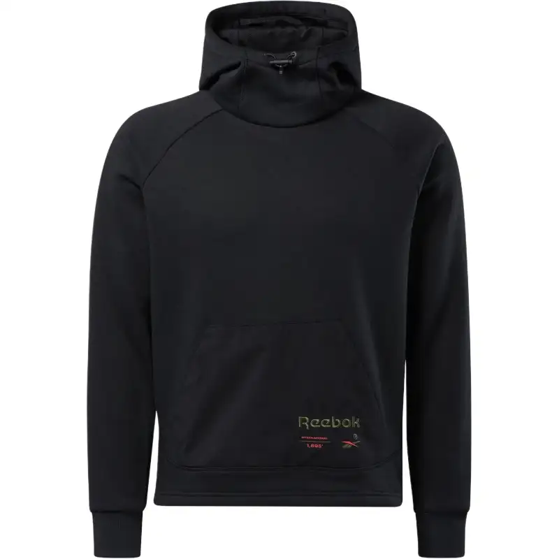 Reebok Sweatshirts Unisex Black Hooded Moderate