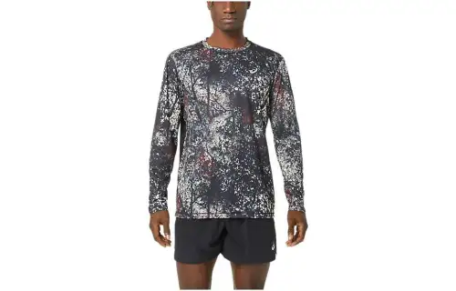 ASICS Shirts Men's Black Crew Neck Moderate Other