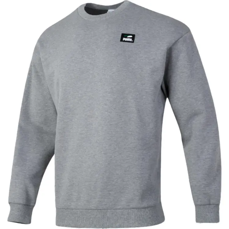 PUMA Sweatshirts Men's Gray Crew Neck Moderate Other