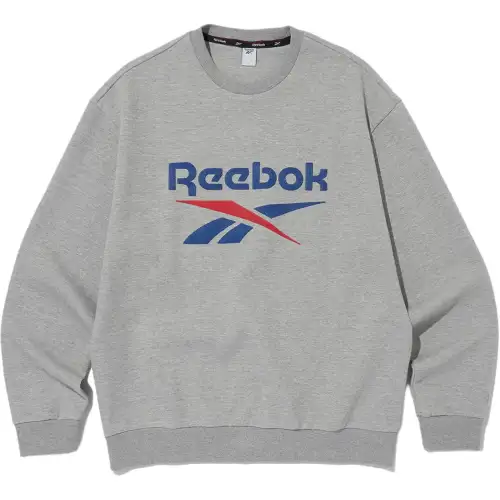 Reebok Sweatshirts Unisex Gray Crew Neck Moderate